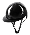 kask,Lady Glossy, dla jezdzcca, kask ochronny damski, Waldhausen kask, czarny błyszczacy kask damski kask na konia.png
