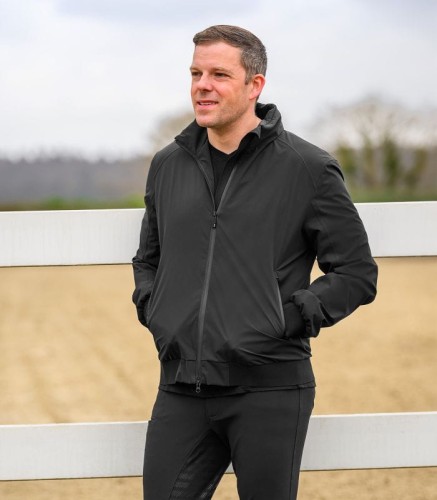 kurtka męska jezdziecka wodoodporna wiatroszczelna czarna.jpg