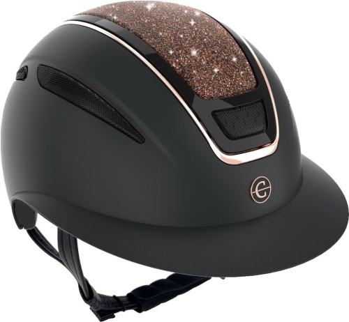 Kask jeździecki Elite Polo, różowe złoto, Covalliero3.jpg