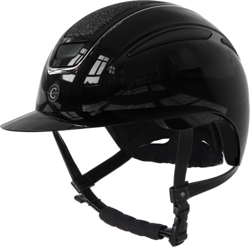 Kask jeździecki Elite Polo, lakierowany czarny, Covalliero1.jpg
